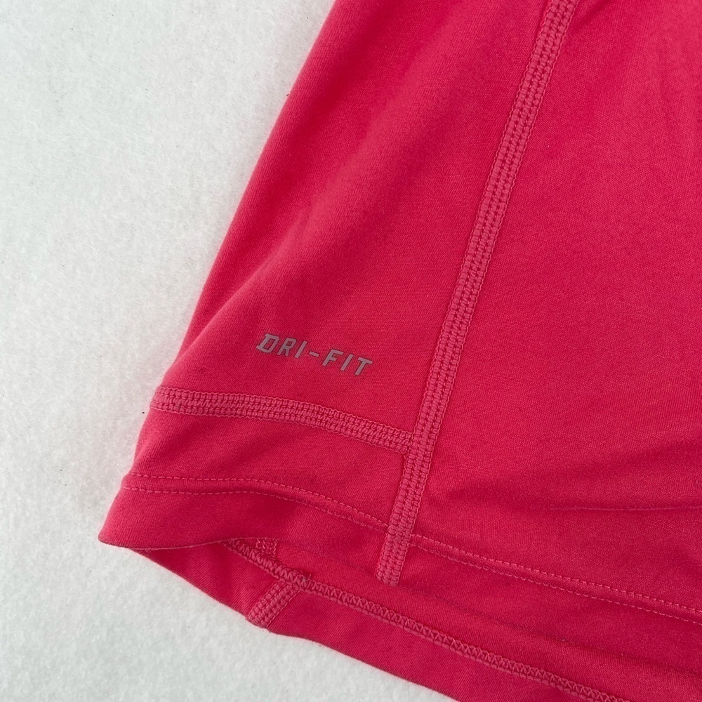 NIKE Women’s Dri-Fit Running Short Sleeved Athletic T-Shirt Pink size: Medium - Picture 3 of 8